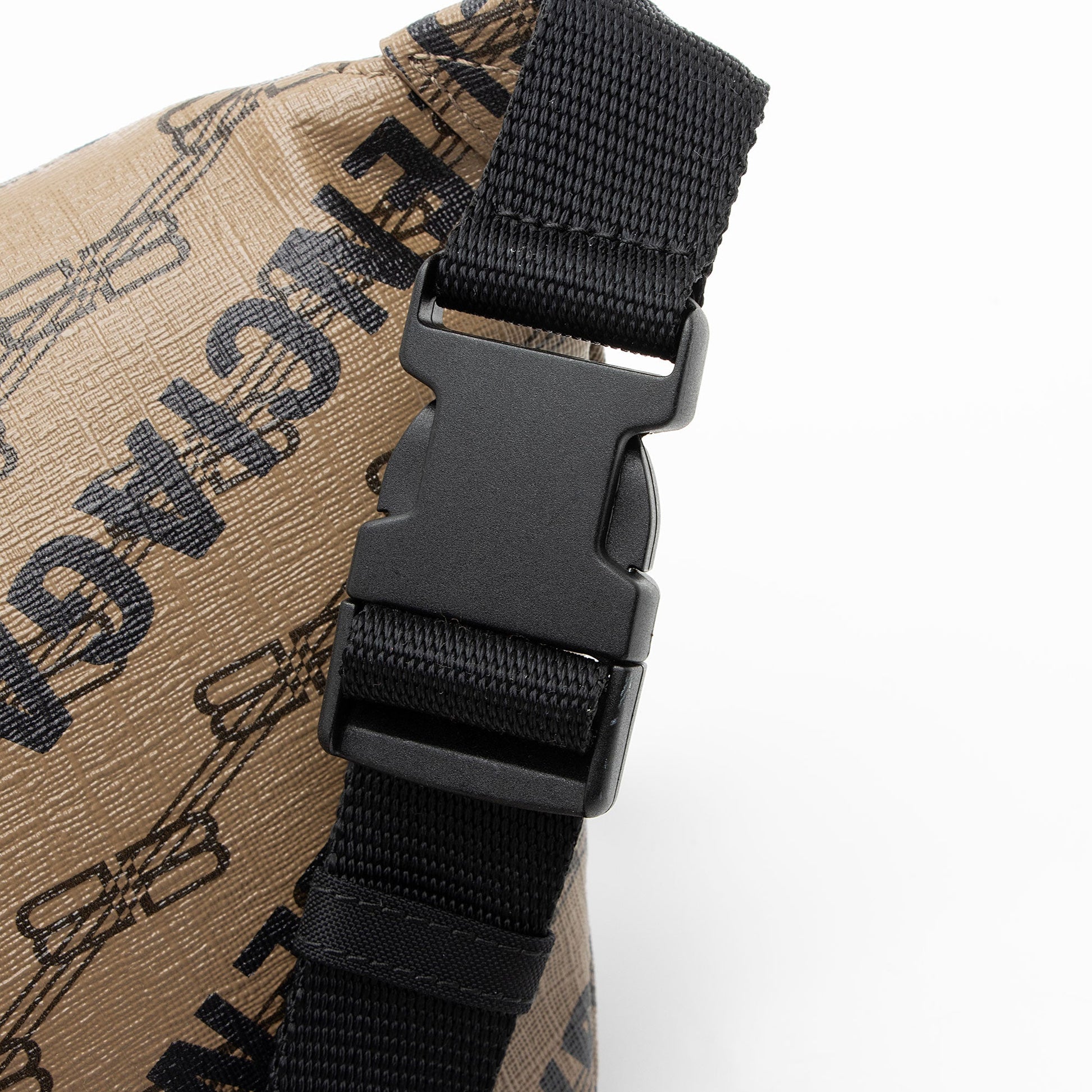 Balenciaga BB Monogram Canvas Allover Logo Signature Medium Belt Bag