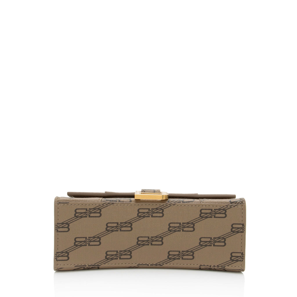 Balenciaga BB Monogram Canvas Hourglass XS Satchel