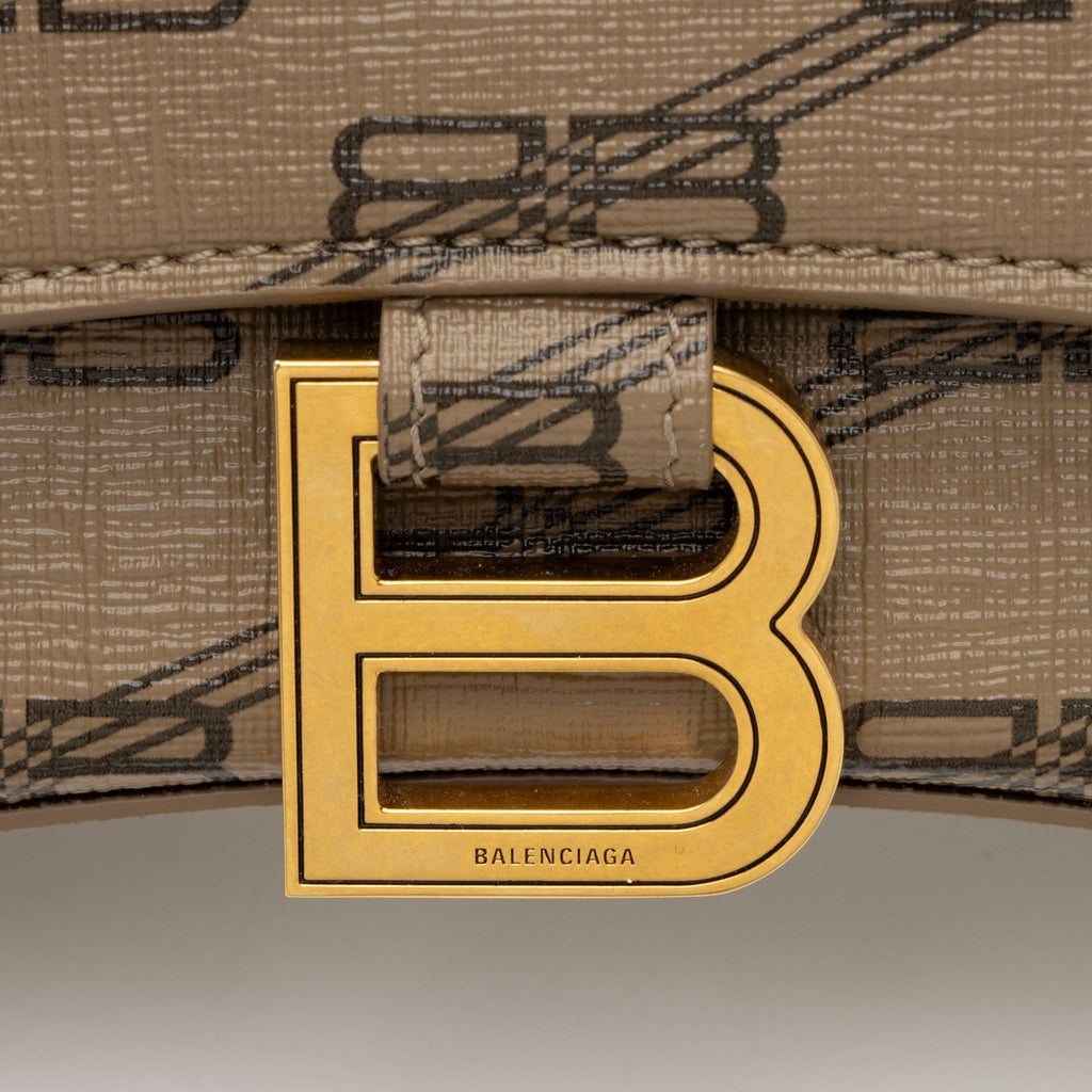 Balenciaga BB Monogram Canvas Hourglass XS Satchel