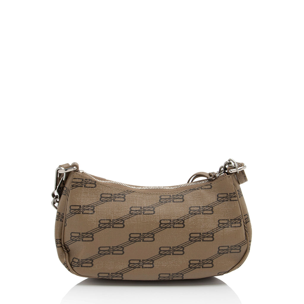 Balenciaga BB Monogram Canvas Le Cagole Mini Crossbody