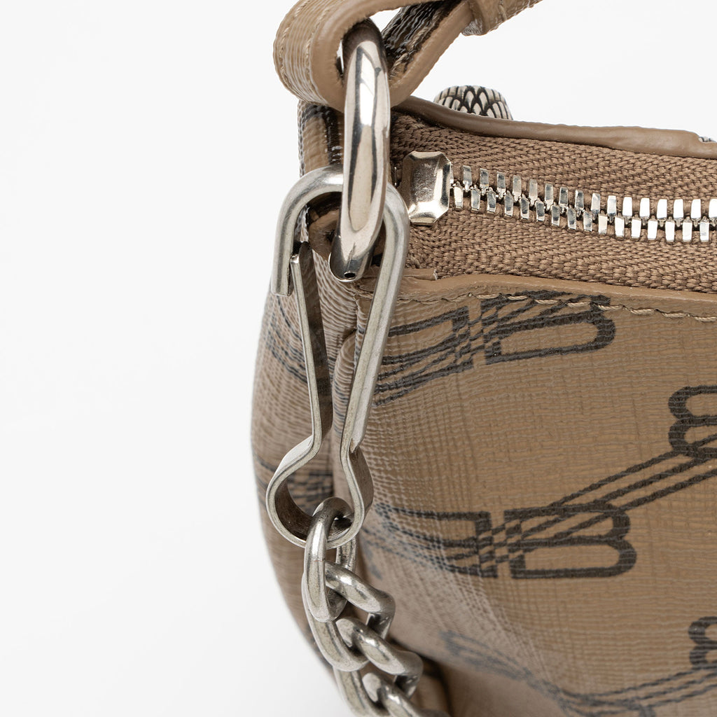 Balenciaga BB Monogram Canvas Le Cagole Mini Crossbody
