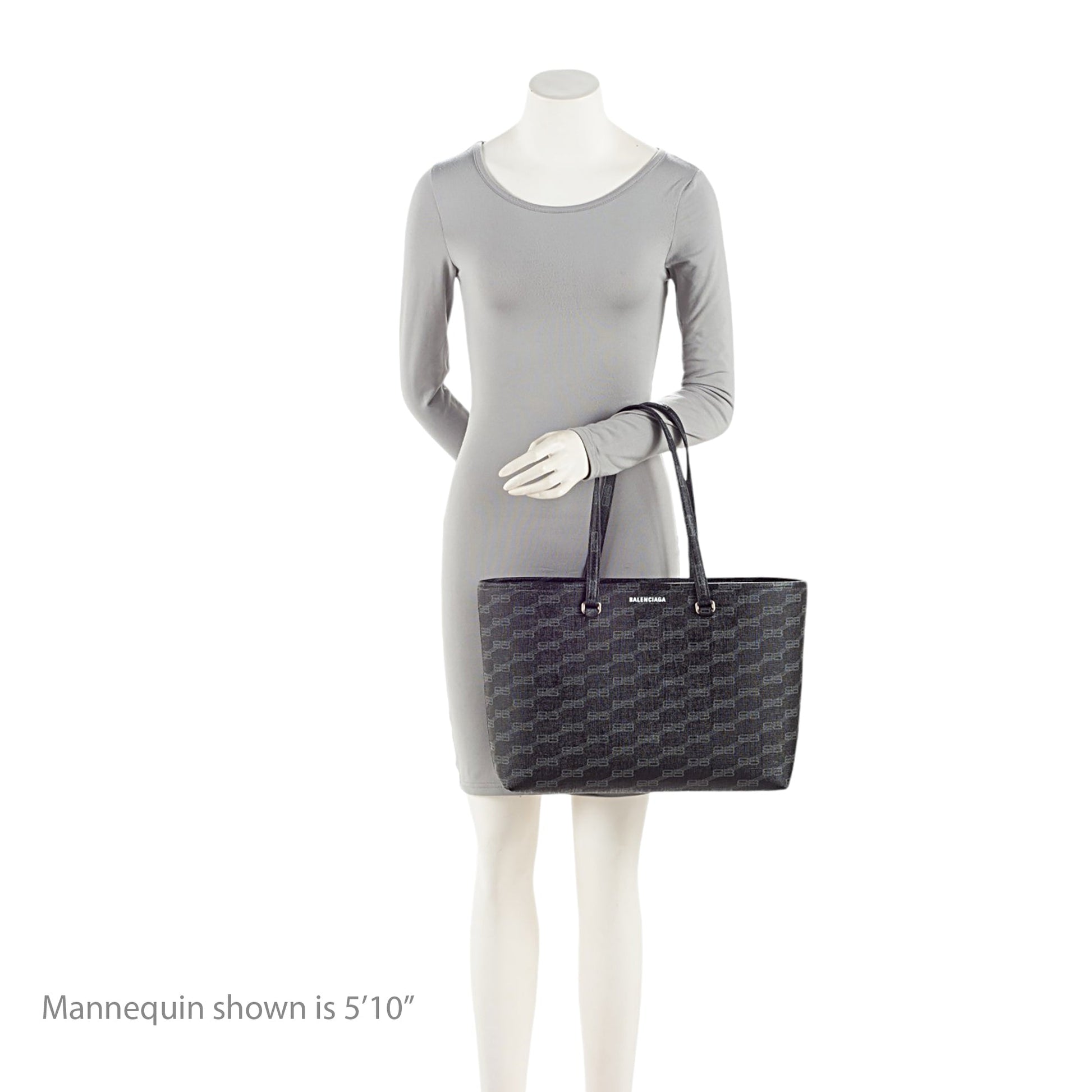 Balenciaga BB Monogram Canvas Signature E/W Medium Shopper Tote