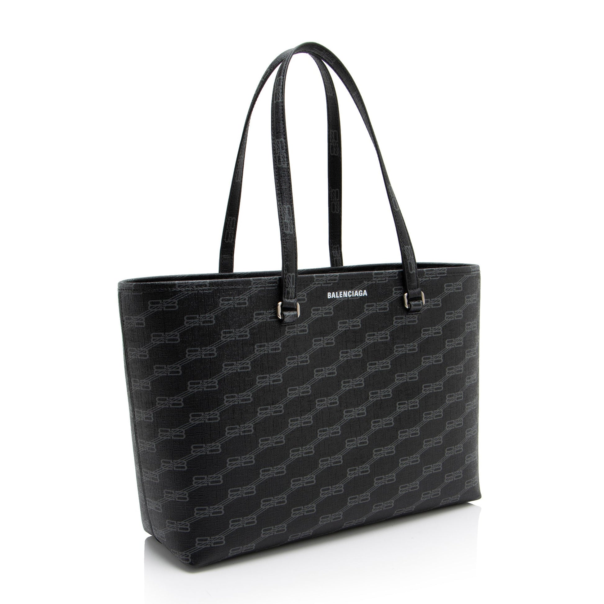 Balenciaga BB Monogram Canvas Signature E/W Medium Shopper Tote