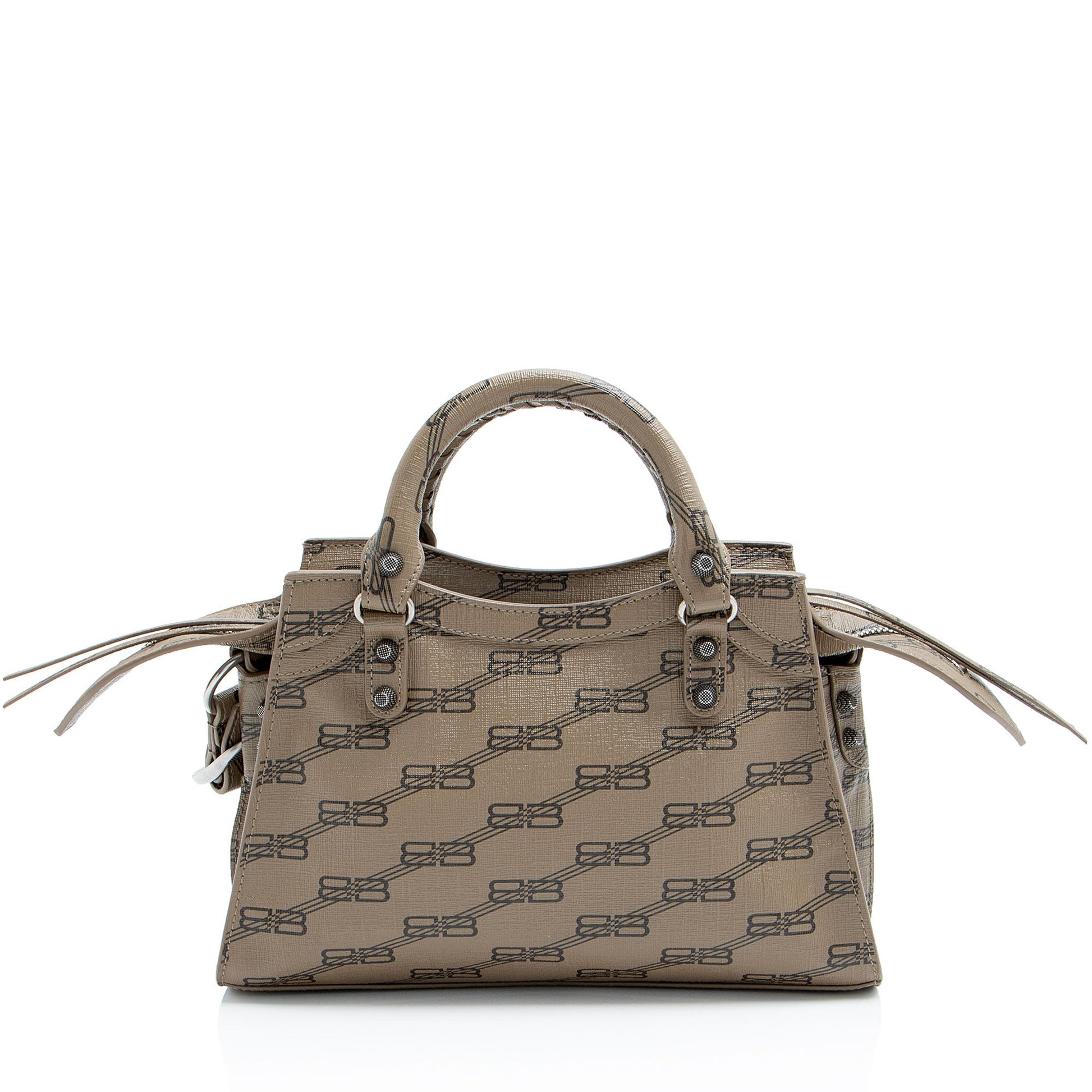 Balenciaga BB Monogram Canvas Signature Neo Cagole City XS Satchel