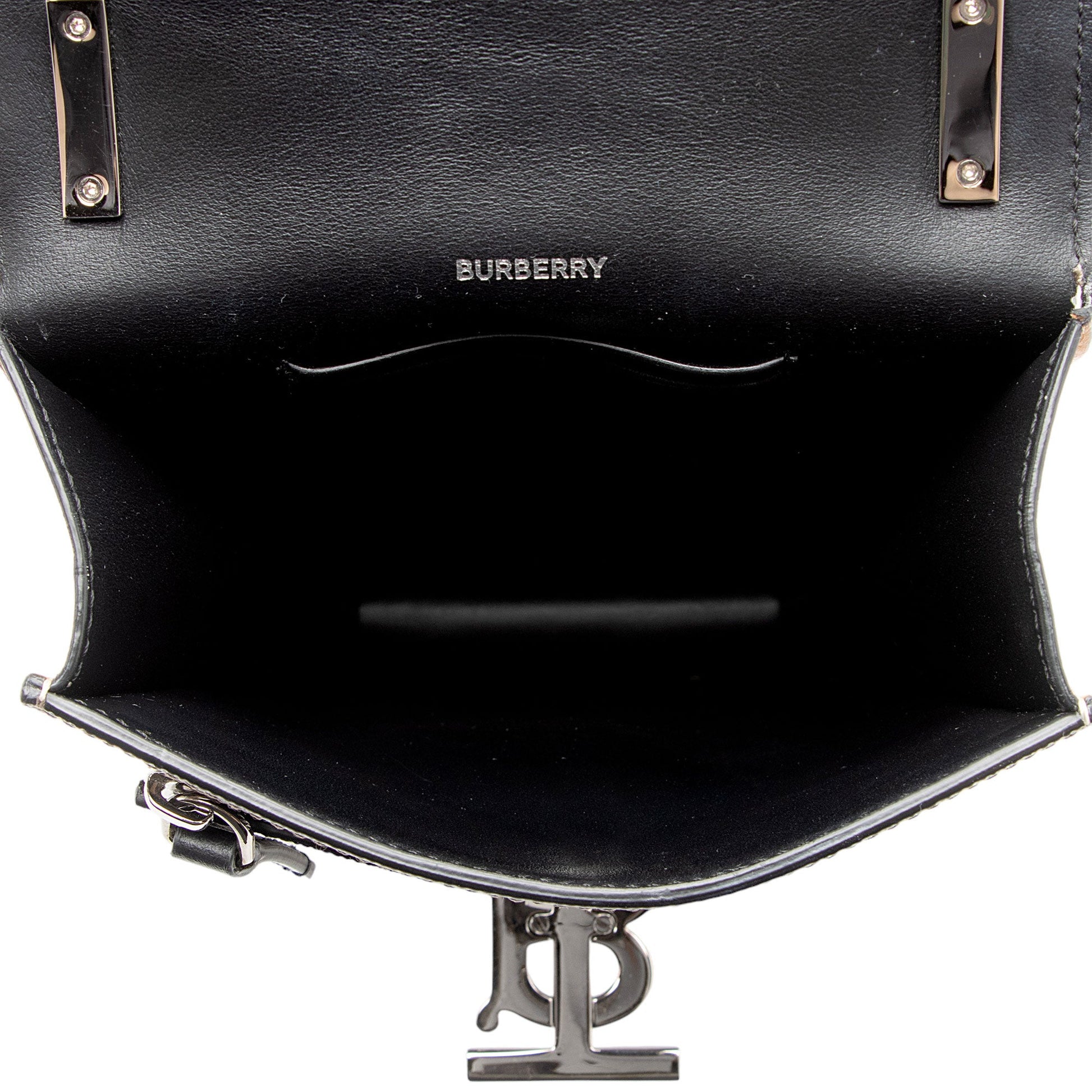 Burberry E-Canvas TB Monogram Robin Mini Messenger