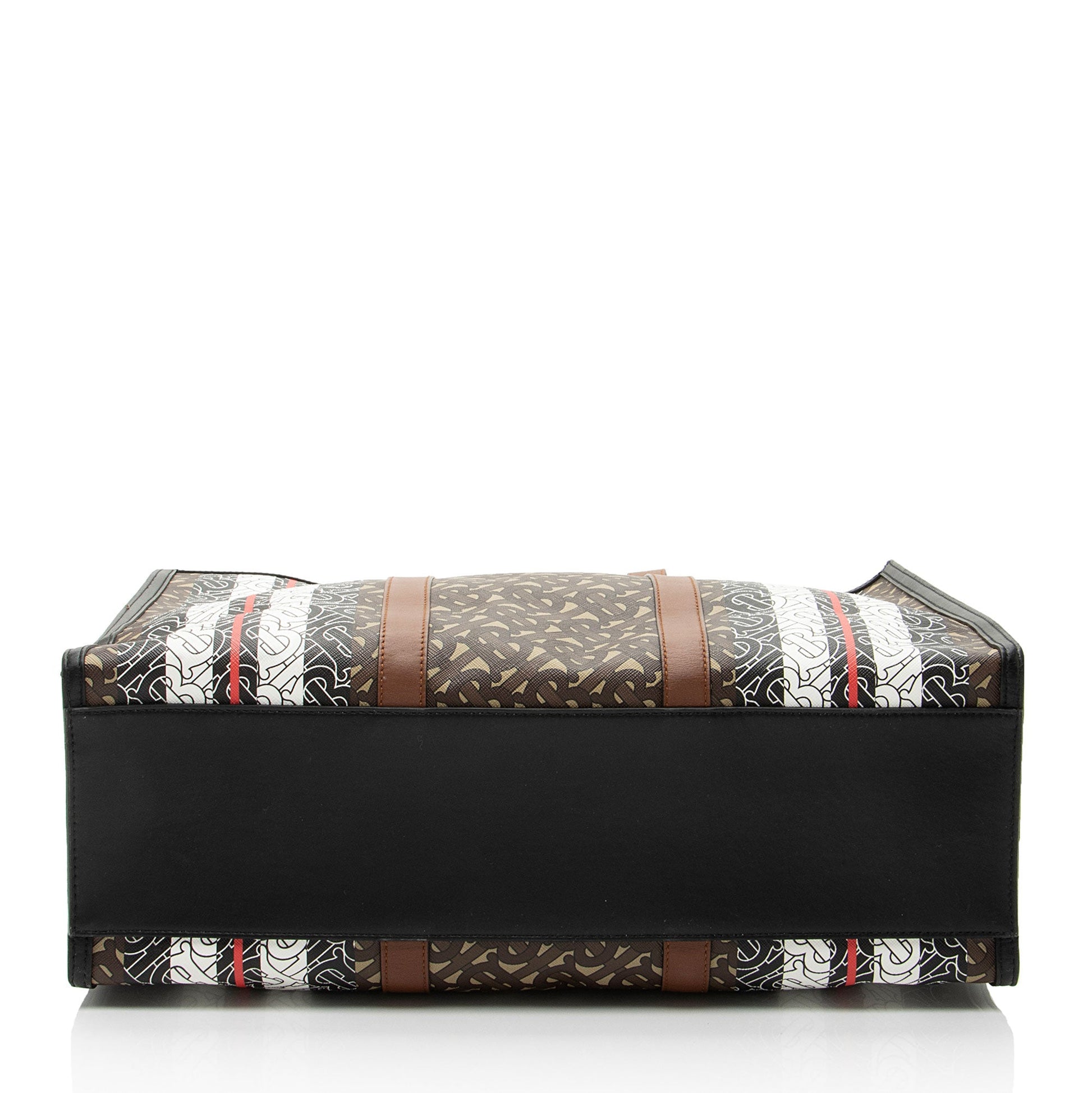Burberry E-Canvas TB Monogram Stripe Medium Book Tote