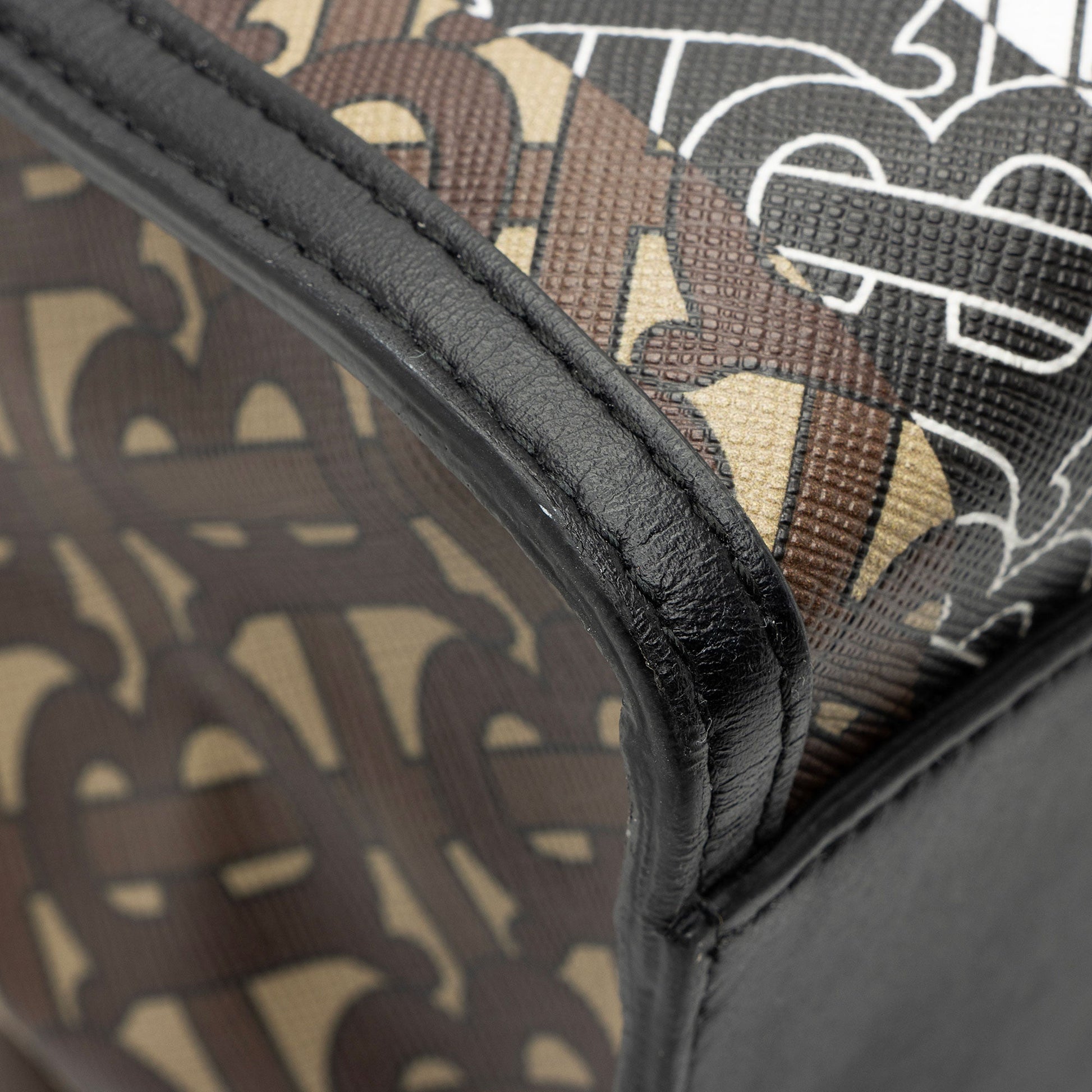 Burberry E-Canvas TB Monogram Stripe Medium Book Tote