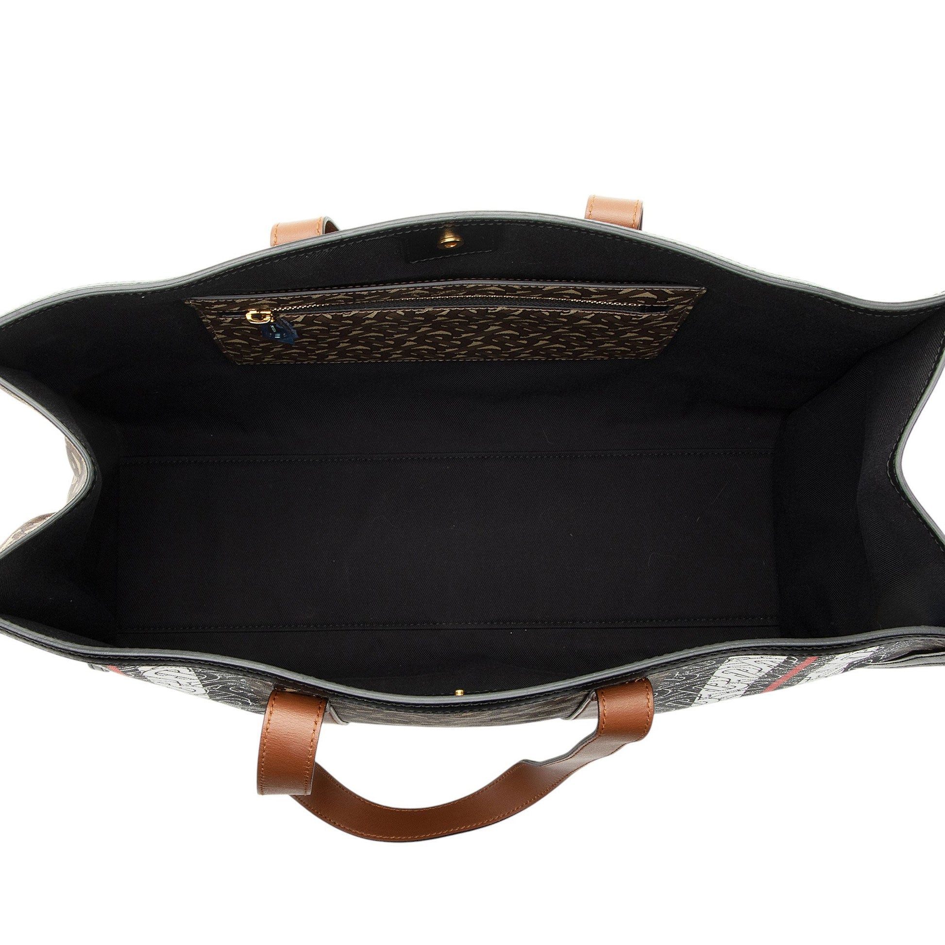 Burberry E-Canvas TB Monogram Stripe Medium Book Tote