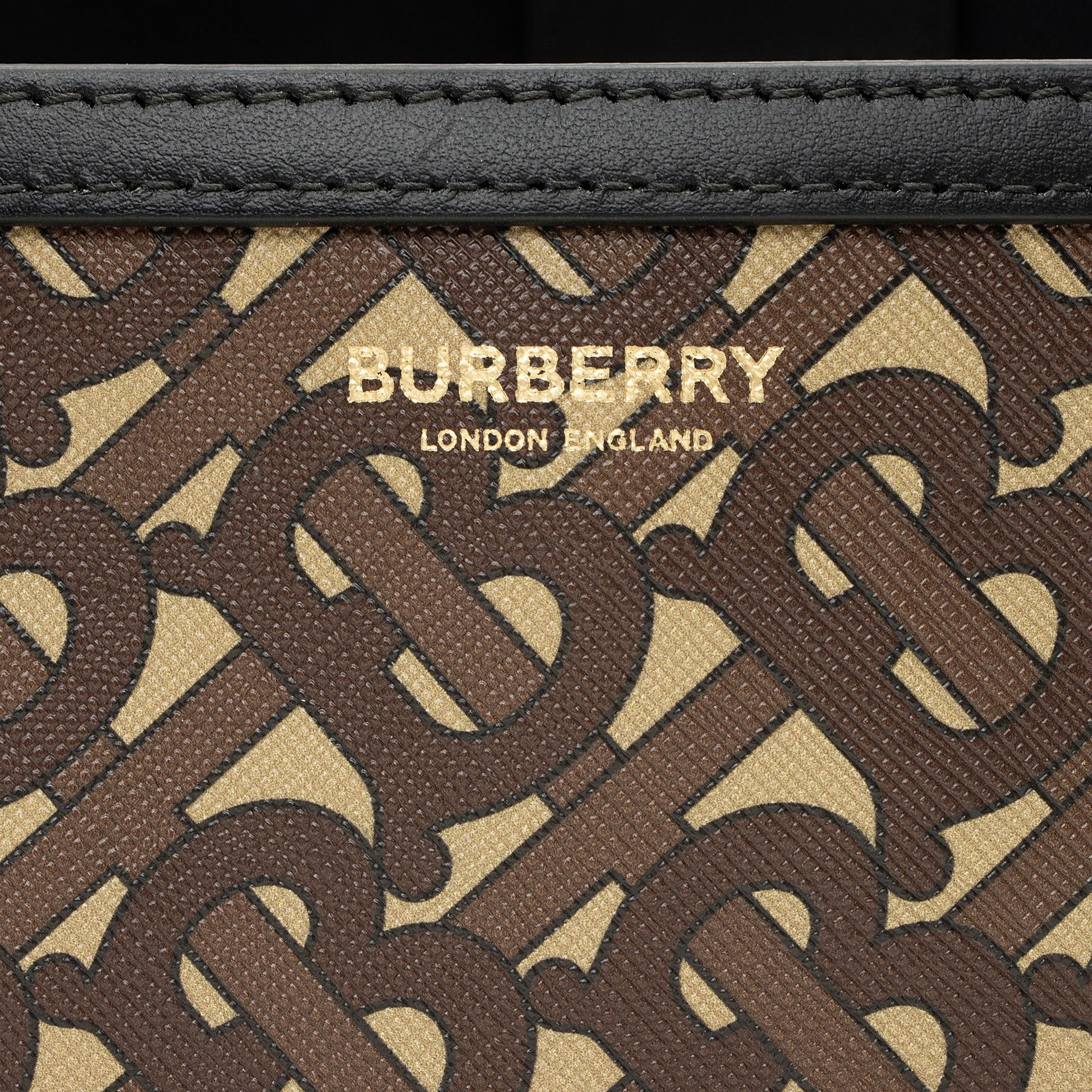 Burberry E-Canvas TB Monogram Stripe Medium Book Tote