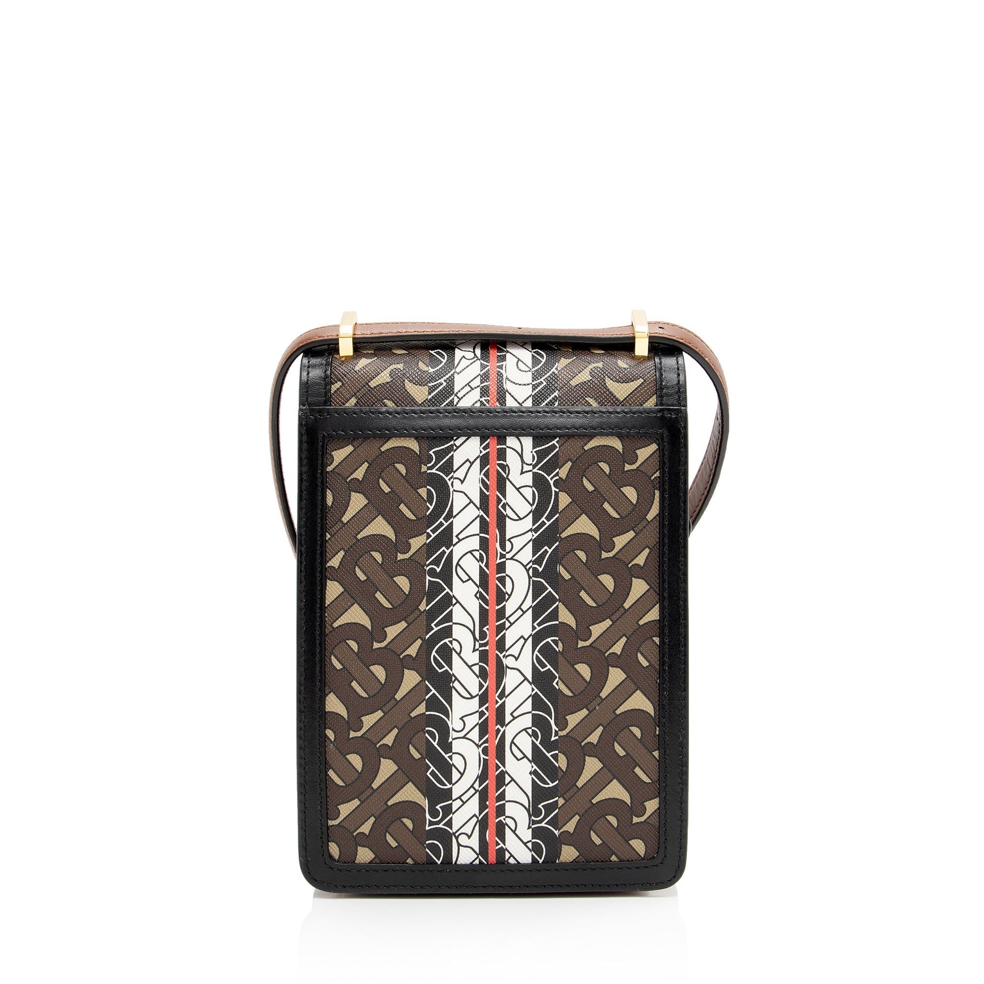 Burberry E-Canvas TB Monogram Stripe Robin Mini Messenger (SHF-dLA5PE)