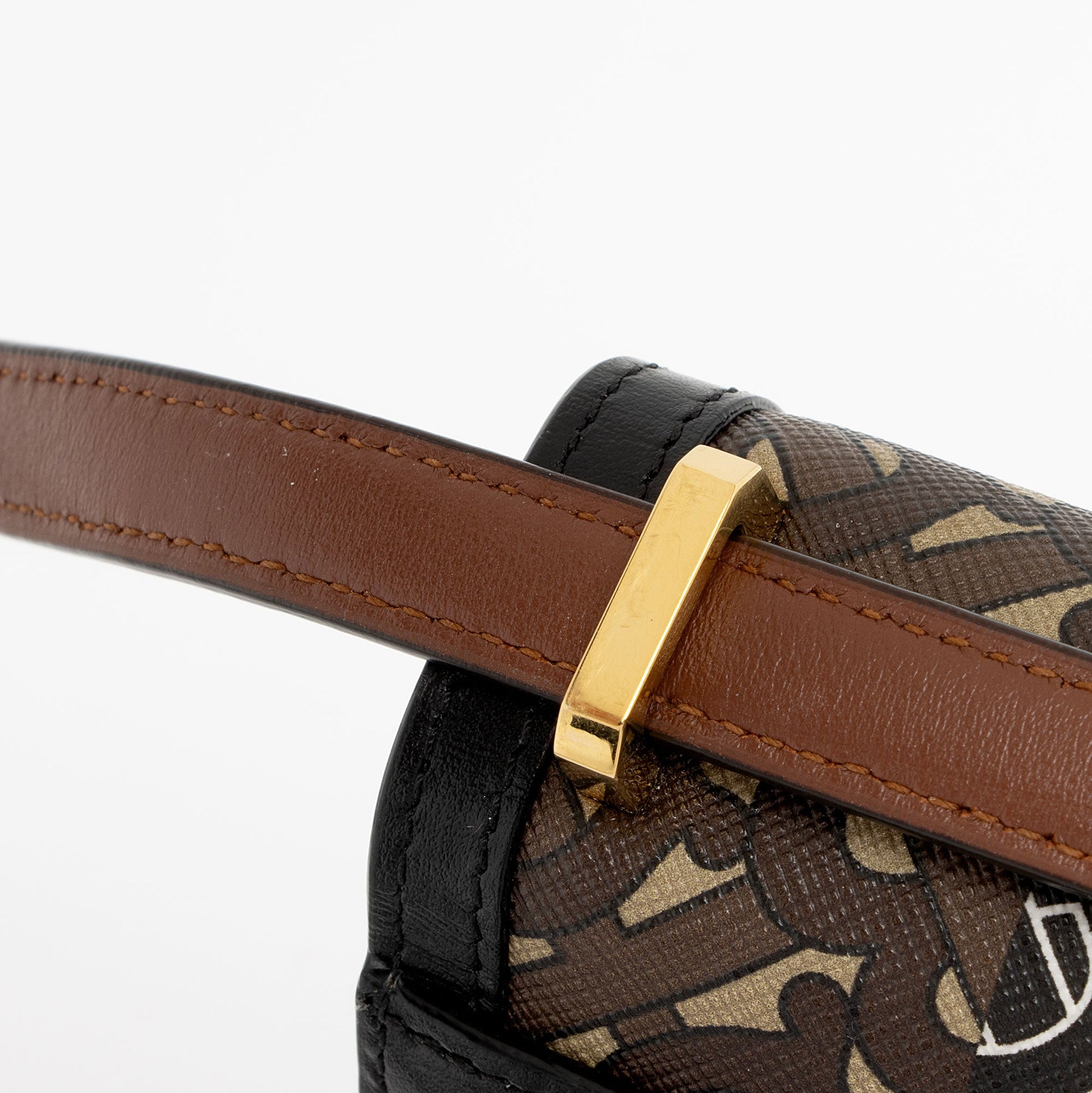 Burberry E-Canvas TB Monogram Stripe Robin Mini Messenger (SHF-dLA5PE)