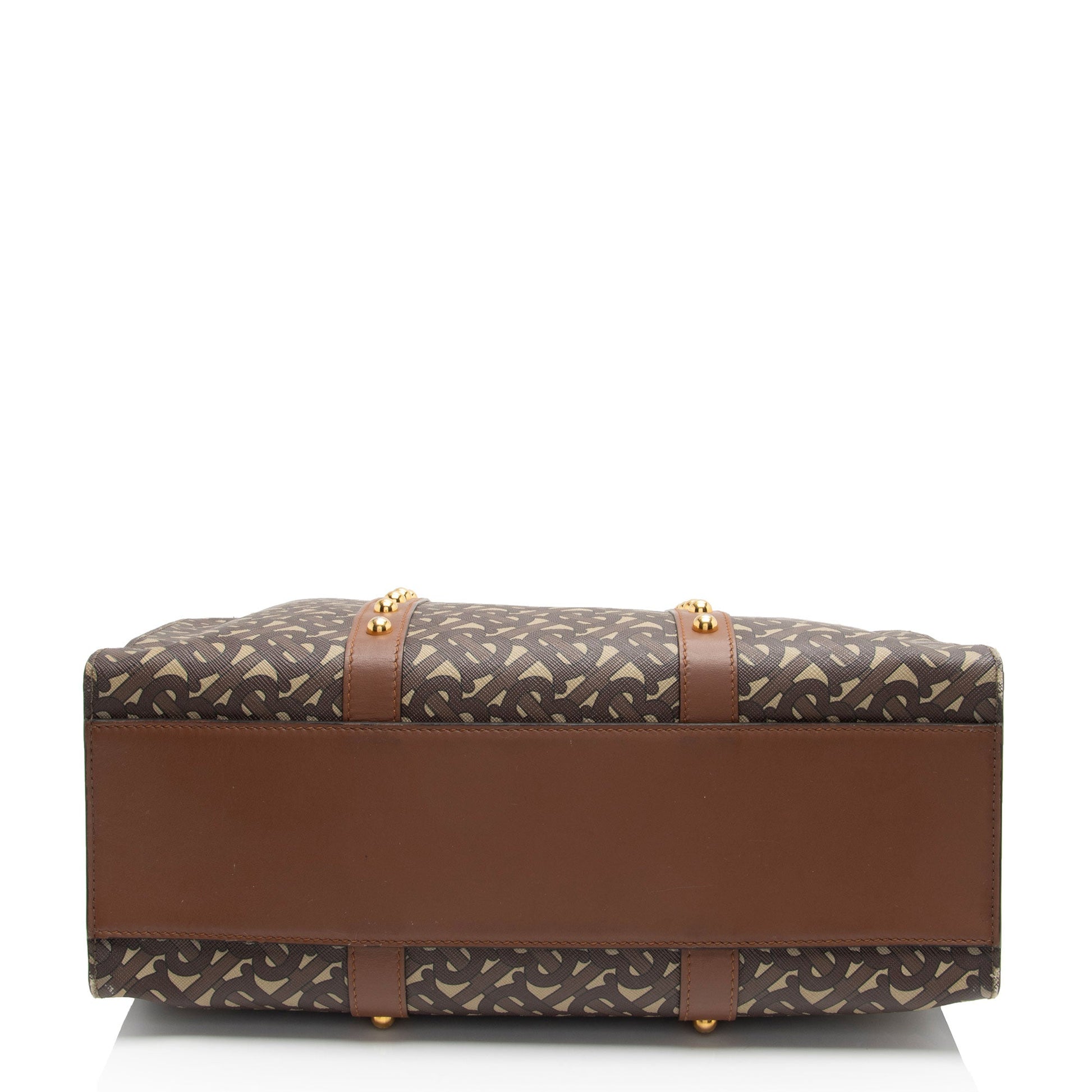 Burberry E-Canvas TB Monogram Studded Book Tote