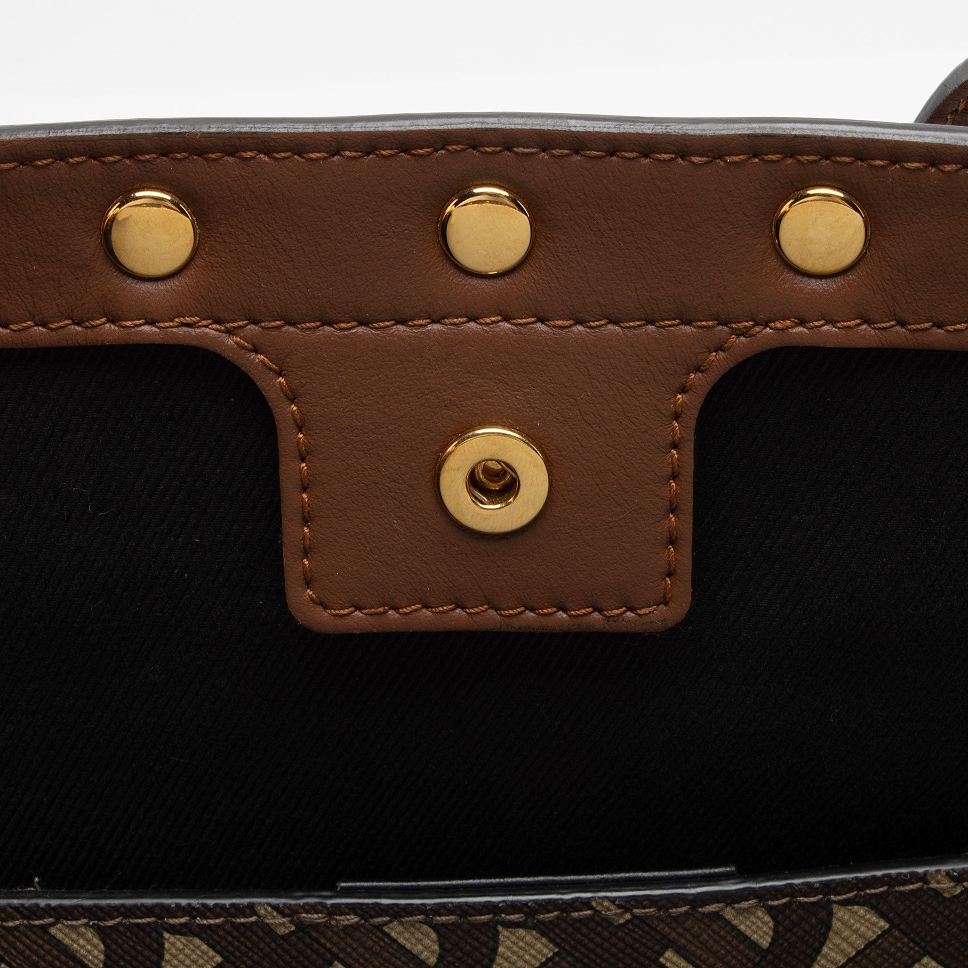 Burberry E-Canvas TB Monogram Studded Book Tote