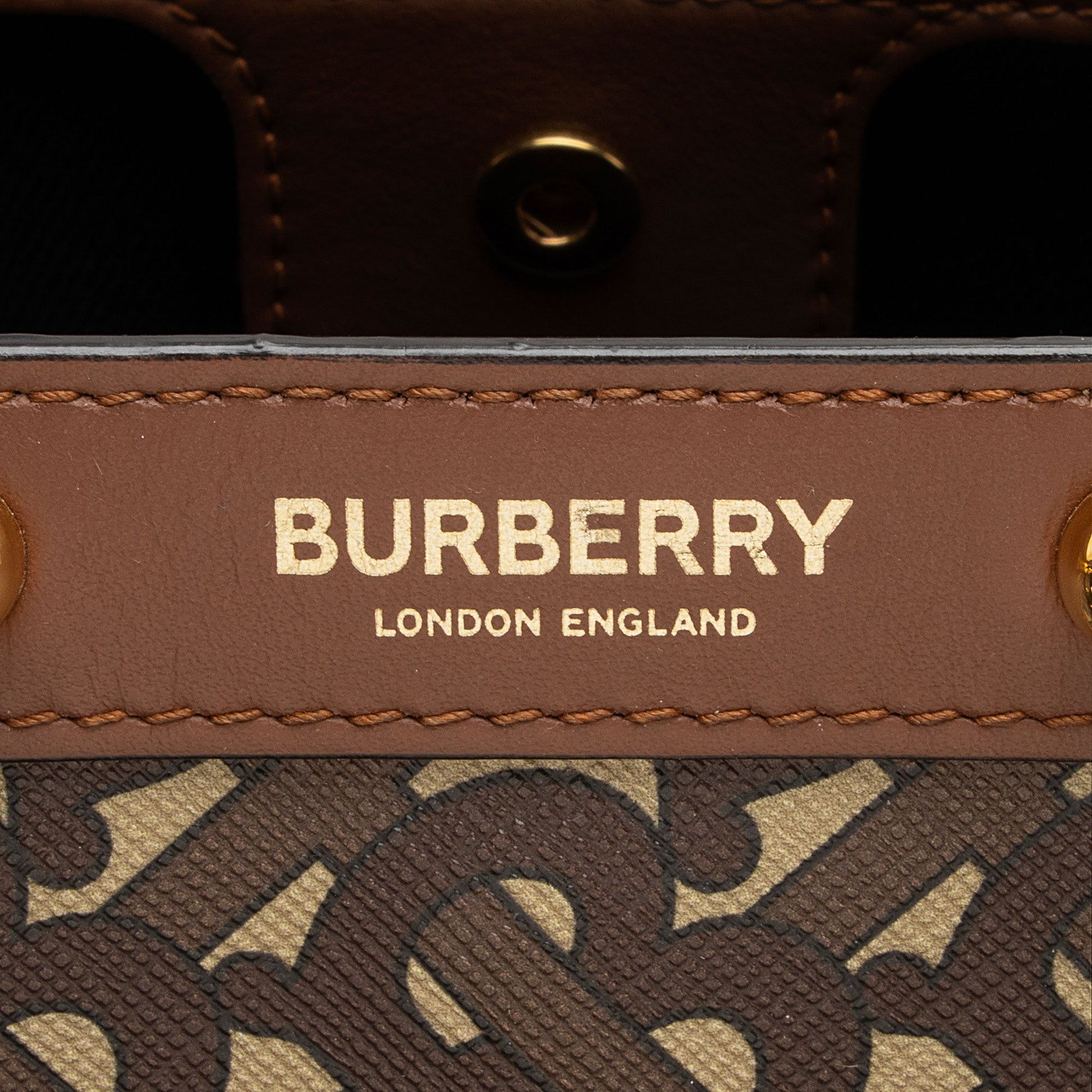 Burberry E-Canvas TB Monogram Studded Book Tote