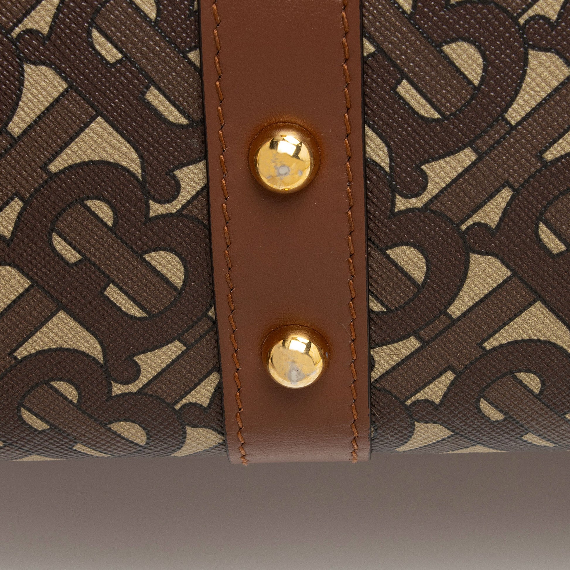 Burberry E-Canvas TB Monogram Studded Book Tote