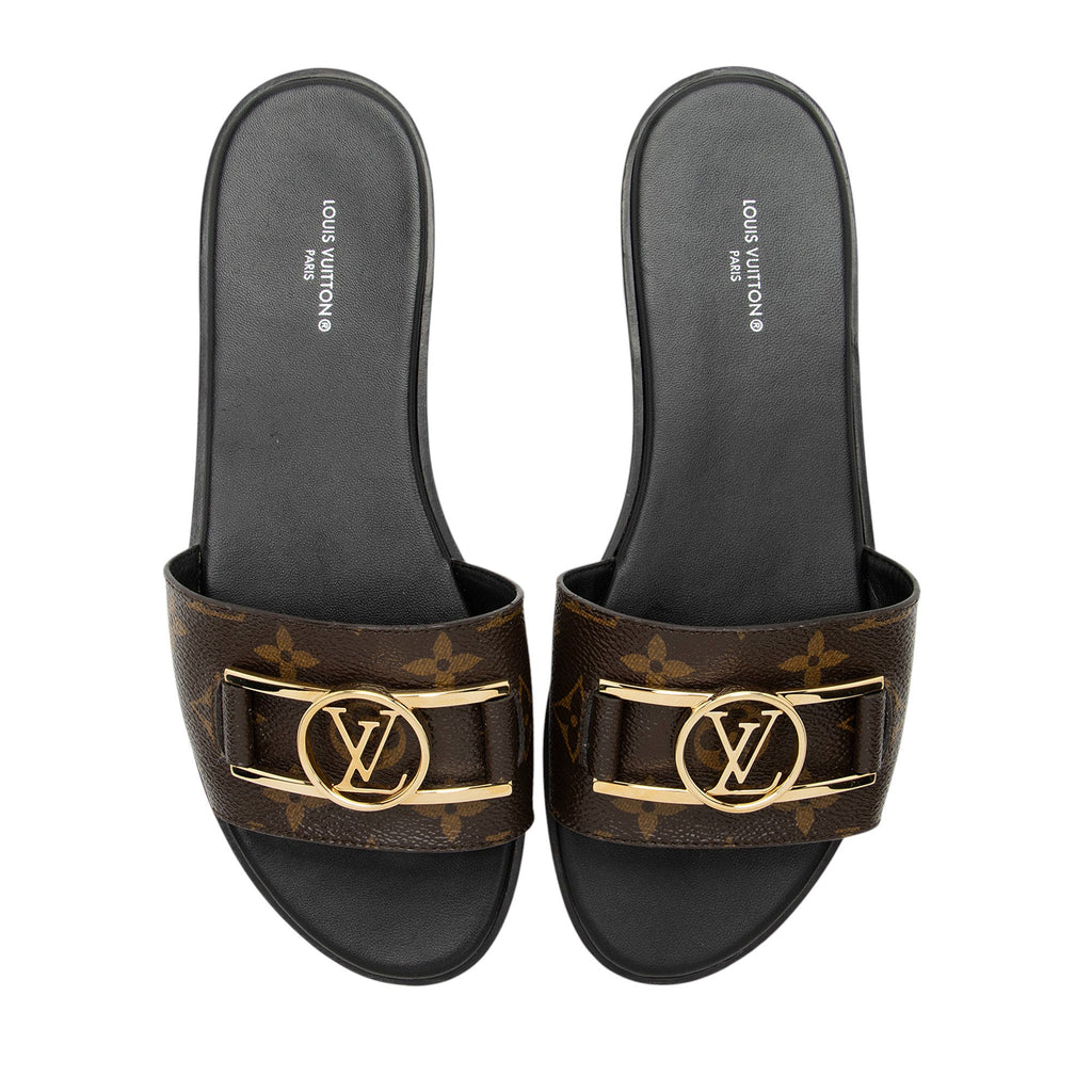 Louis Vuitton Monogram Canvas Lock It Flat Sandals - Size 8 / 38