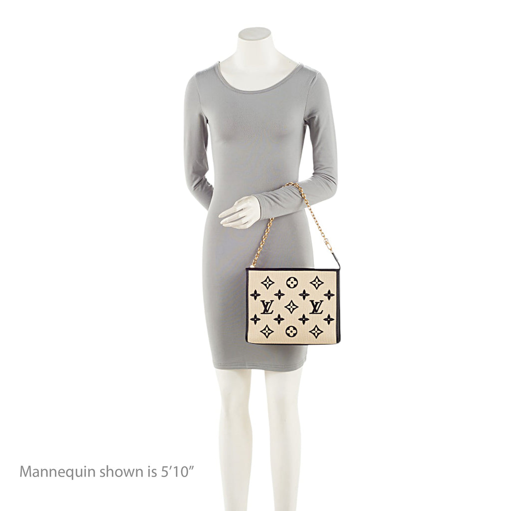 Louis Vuitton Monogram Raffia Toiletry 26 Pouch on Chain (SHF-OIkwlf)