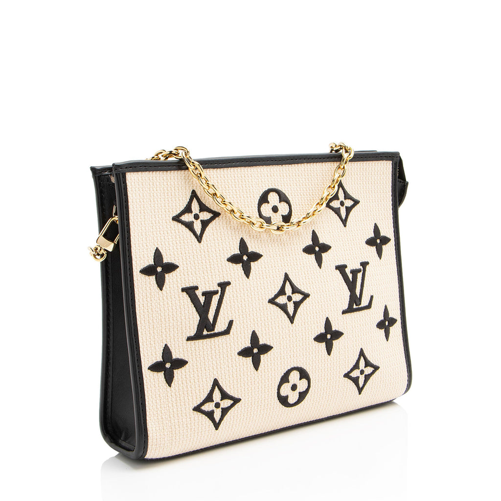 Louis Vuitton Monogram Raffia Toiletry 26 Pouch on Chain (SHF-OIkwlf)