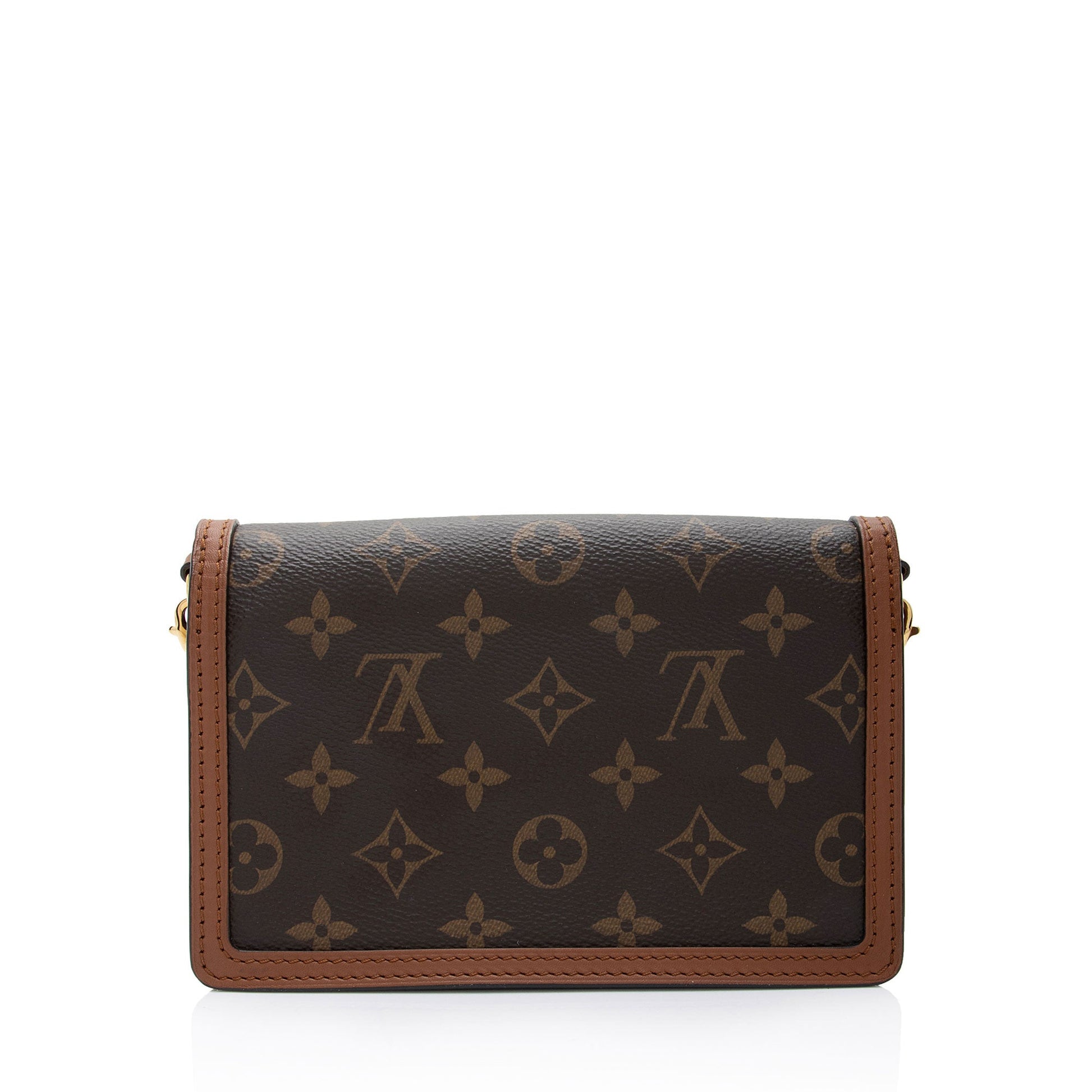 Louis Vuitton Reverse Monogram Dauphine Chain Wallet (SHF-Z8FXpO)