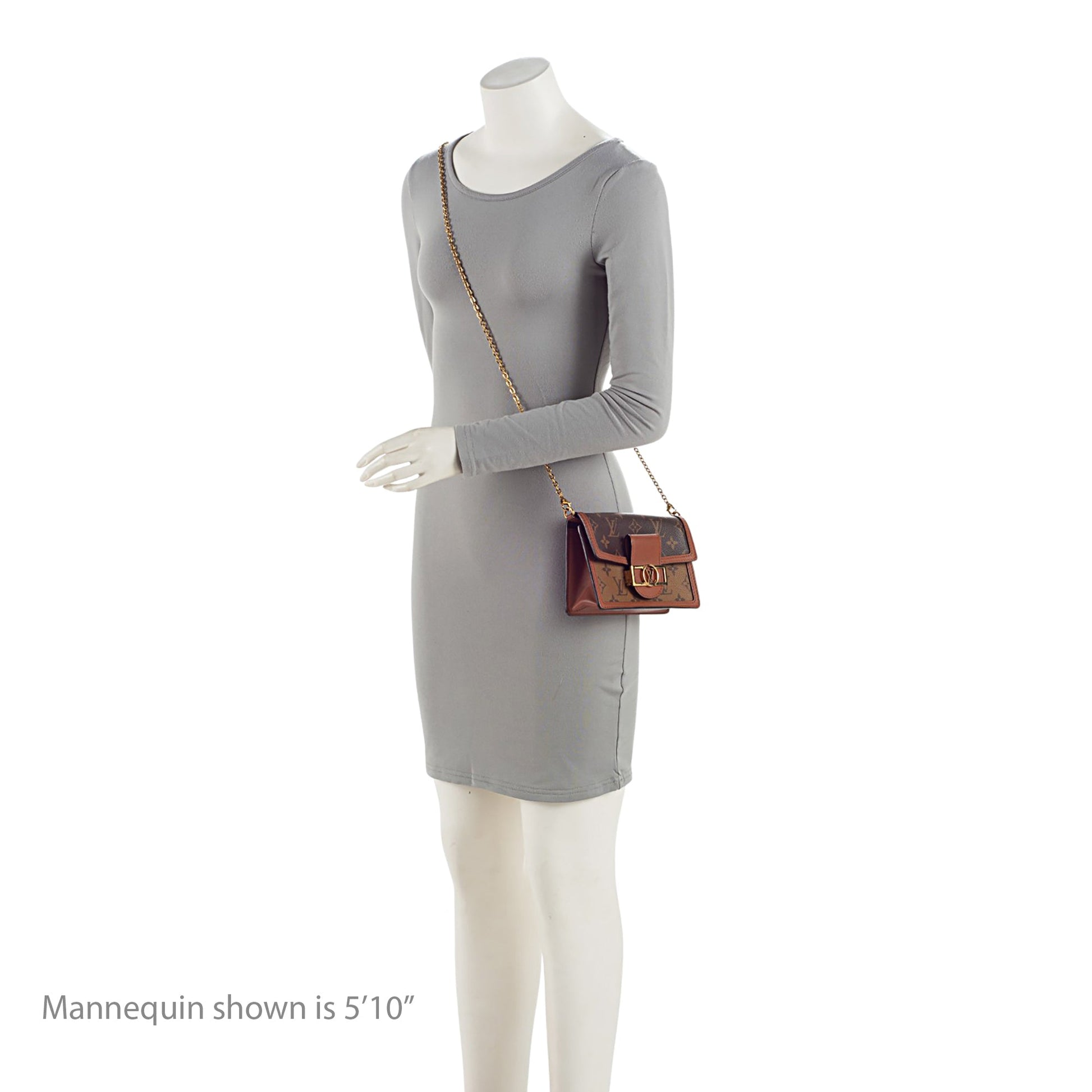 Louis Vuitton Reverse Monogram Dauphine Chain Wallet (SHF-Z8FXpO)