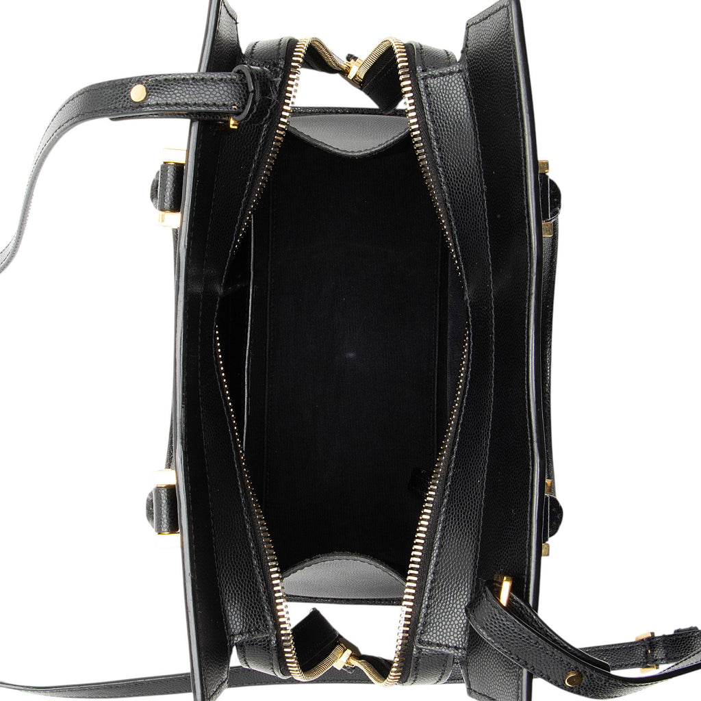 Saint Laurent Grain de Poudre Monogram Uptown Small Tote