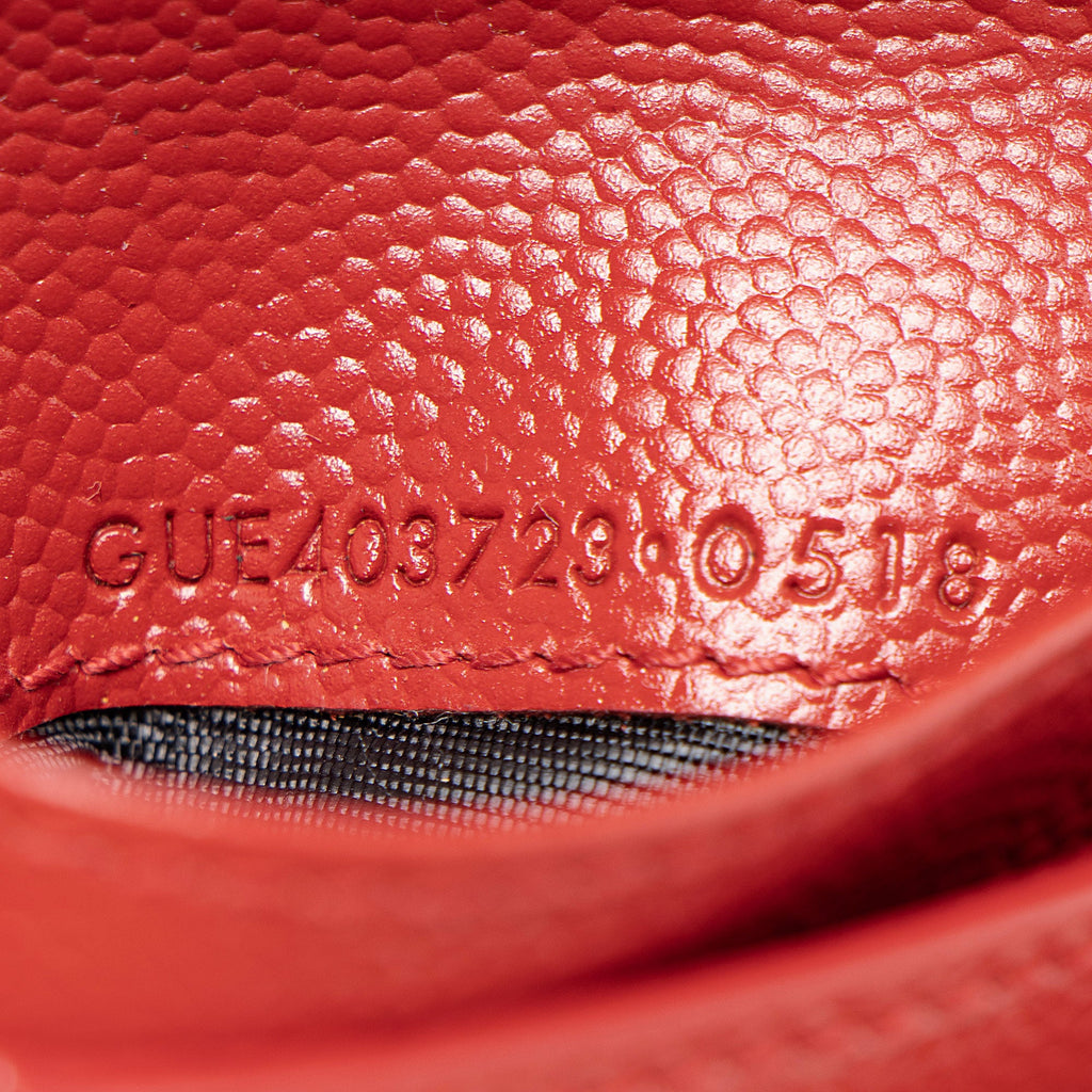 Saint Laurent Matelasse Grain de Poudre Monogram Compact Zip Around Wallet